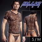 美國Blue Line-男子漢V領透氣T袖-豹紋色 S/M ...
